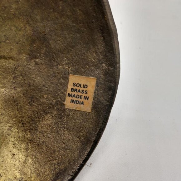 Vintage Brass Mask with Flowers - Made in India - Picture 4 of 8